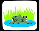 Mauspad mit Dekoration - Australien, Reptilien, Krokodil, Sumpf, Outback