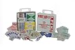 `First Aid Kit 50 Person Kit Contains (2) Certi-Strip Plastic 2 x 3 (2) Certi-Non-Stick Pad 3 x 4 (4) Certi-Gauze Pad 3 x 3 (2) Eye Pad (10) Alcohol Wipes - Ups (6) Certi-Burn Cream 1gm. (5) First Aid Cream 1 gm. (3) Insect Sting Wipe-Ups 1
