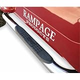 Rampage R9427 Body Side Guards With Step Polished Stainless Steel For 2007-10 Jeep Wrangler JK 2 Door