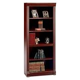 Bush Furniture Birmingham 5 Shelf Wood Bookcase in Harvest Cherry