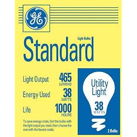Ge Lighting 71950 Standard Light Bulb 38w 130v
