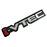 i-VTEC Silver Red Black Engine Aluminum Emblem Badge Nameplate Decal Logo Rare for... 