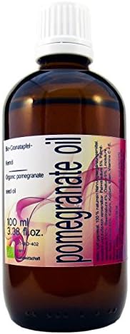 Set of Two (2) Premium Pomegranate Seed Oil, Organic Certified , 100% Pure, 100% Natural, Total 6.76 Oz (200ml) - 3.38 Oz (100ml) Each Bottle. Glass Ambar, Preservative Free, Cold Pressed, Extra Virgin, Origin Iran, Tested and Bottled in Austria.