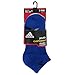adidas Boys Cushion Low Cut Socks (Pack of 3), Bold Blue/Black - White/Bold Blue - Heathered Light Onix/Bold Blue, Large