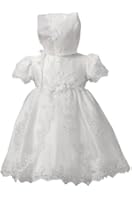 KID Collection White Infant Christening Baptism Dress