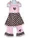 Girls Pink & Brown Polka Dots Capri Outfit Kids Clothes