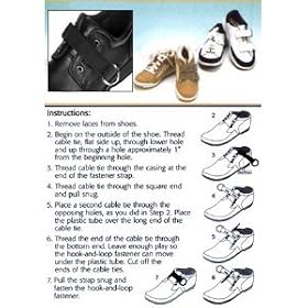 `Wear Ease Shoe Fasteners White Bag/2