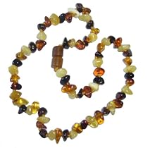 Un Amour d'ambre - CA1M - Hygi&egrave;ne Dentaire - Collier en Ambre pour B&eacute;b&eacute; - 33 cm
