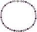 Amethyst and Multi-color Freshwater Pearl Necklace title=