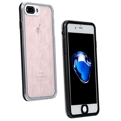 Nexgadget iPhone 7 Waterproof Case, Diamond Series Drop-proof Dirtproof Snow-proof Protective Case Underwater IP68 Waterproof Case for iPhone 7 cover 4.7 Inch[Newest Version] (BLACK)
