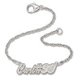 Sterling Silver "Carl #99" Driver Carl Edwards Script NASCAR Bracelet