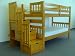 Stairway Bunk Bed Twin over Twin in Honey with 3 Drawers Built in to the Steps
