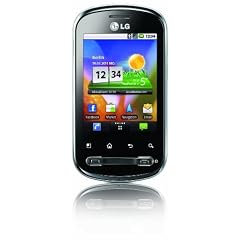 LG P350 Optimus Me Smartphone (7,11 cm (2,8 Zoll) Display, Touchscreen, Android OS, 3 Megapixel kamera) silber