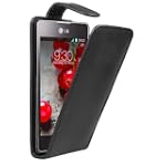 Nera Custodia in Pelle per LG Optimus...