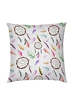 Hipster Funda De Cojín Dreamcatcher (Blanco/Multicolor)