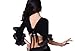 ZLTdream Lady's Belly Dance Bandage Mermaid Long-Sleeve Top Black