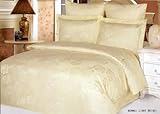 Bennu Beige Jacquard Duvet Cover Set
