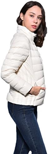 Voguecool Women's Ultra Light Packable Down Jacket (3XL(US:18W), White)