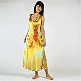 Long Nightgown by TexereSilk, 100% Silk with Hand Painted Art -- Autumn in New England