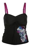 Torrid Plus Size Black Skull And Animal Print Tankini Swim Top