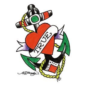Ed Hardy Love Anchor Temporary Tattoo