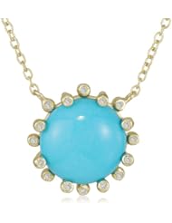 Suzy Landa 18k Yellow Gold "Firecracker" Turquoise and Diamond Pendant Necklace
