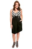 Torrid Plus Size Striped-Bust Halter Pinup Dress