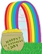 Rainbow & Pot of Gold (St. Patricks Day) Large Standup Poster