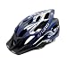 Giro Animas Mountain Bike Helmet (Blue/Silver Flames, Large)