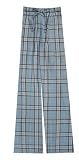 Baby Blue Plaid Youth Flannel Lounge Pants for girls