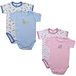 Hudson Baby Organic Bodysuit, 2-Pack, Pink, 3-6 months