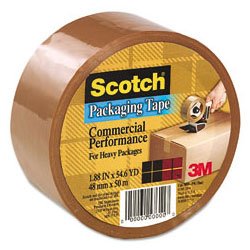 3M Scotch(R) Premium Heavy-Duty Box Sealing Tape, Tan, Pack Of 6 by 3M