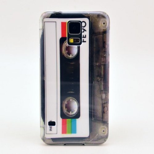 S5 case, Tape Cassette Retro Hard Back Case Cover for Galaxy S5 / Galaxy SV / Galaxy S V 9600
