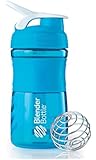 BlenderBottle SportMixer 20-ounce, Aqua/White