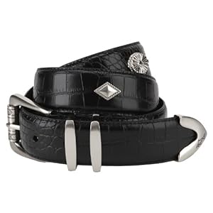 Greg Norman Men's Concho Belt, Black, 40