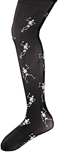 Country Kids Little Girls' Glow In The Dark Skeleton Tights, Black, 3-5 Years