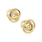 14K Yellow Gold 10.5 MM Knot Earring Jackets
