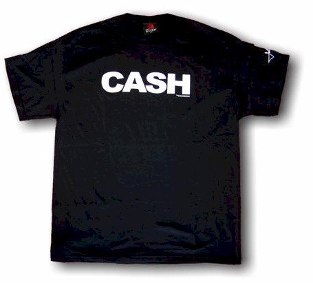 Click here to buy Johnny Cash CASH logo Mens tee Shirt.