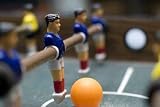 Foosball Game Blue Team Close up - 18"W x 12"H - Peel and Stick Wall Decal by Wallmonkeys