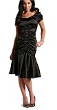 CLEARANCE SALE-Short Sleeve Knee Length Ruched Dress (Fuss Free Apparel)