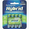 Rayovac Rechargeable Hybrid Batteries, AA-size, 4-count Carded Pack (Pack of 2)