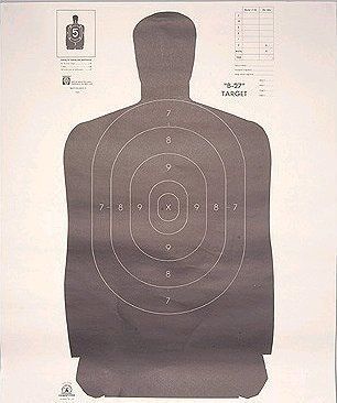 Hoppes Police SiLeft Handouette Target, 35X45-Inch Paper