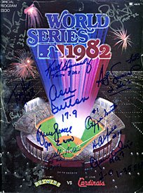 1982 Milwaukee Brewers & St. Louis Cardinals Autographed / Signed 1982 World Series Program