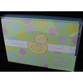 Rubber Ducky Thank You Cards ~ 8 pack