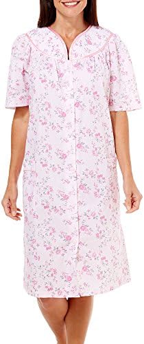 Jasmine Rose Womens Rose Trapunto Duster Robe Large Pink