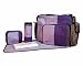 O Yikes Designer Messenger Diaper Bag in Purple Violet