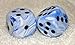 Blue Swirled Dice Pair