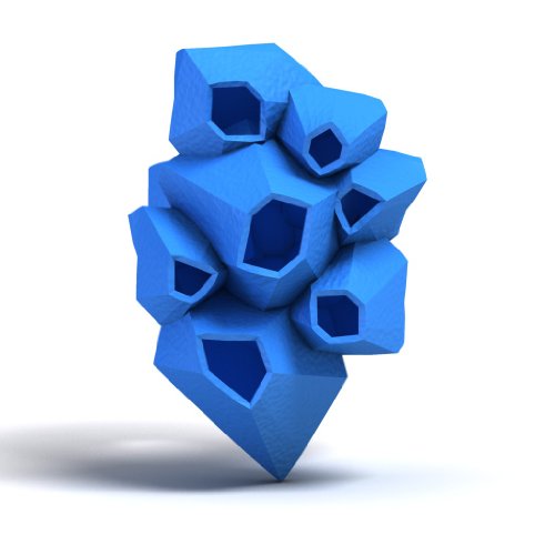 3D Printed Picoroco Ring, Blue, 10