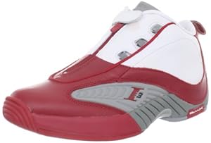 Reebok Men's Answer IV Sneaker,White/Red/Flat Grey,8.5 M US