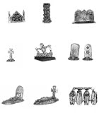 Eigenschaften Games Workshop / MailOrder Friedhof Szenerie (10 Metall-Bitz Blis